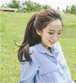 儿童网红马尾发型图片